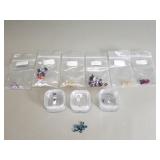 Group of semi-precious stones; ruby, amethyst,