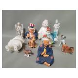 Group of ceramic and porcelain figures