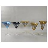 Five Minh Martin Romeo hand-blown colored art