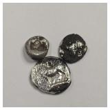 3 ancient silver coins