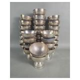 Group of silver plate sherbet bowls