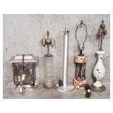 Group of vintage table lamps, box lot