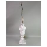 Neoclassical urn form alabaster table lamp