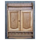 Contemporary walnut veneer wall cabinet