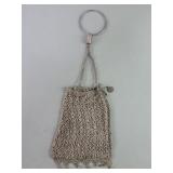 Antique Chinese export silver mesh dance purse,