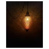 Vintage MCM hanging pendant swag lamp