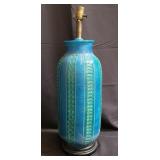 Mid-century glazed pottery table lamp