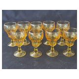 Lot of vintage amber glasses