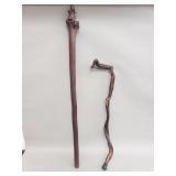 Pair of burl wood walking stick