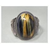 Vintage handmade sterling silver with tiger eye