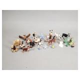 Group of miniature ceramic animal figurines