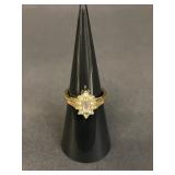 Vintage gold electric plated ring