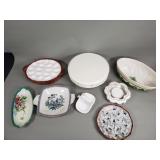 Group of porcelain and ceramic plate, bowls,