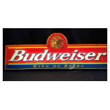 Vintage Budweiser electrified plastic bar sign
