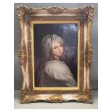 Antique oil portrait of Beatrice Cenci unsigned