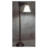Vintage brass and iron floor lamp