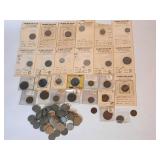Vintage numismatic coin collection, various years