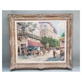 Signed Fench Impressionist style oil on canvas