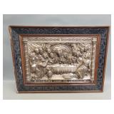 Antique 19th century brass "Ultima Cena
