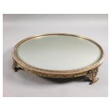 Vintage brass vanity tray