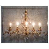 Vintage Italian tole candelabra iron sconce with
