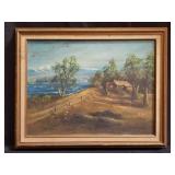 Vintage oil painting on canvas