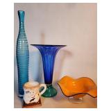 Vintage glass vases, Hershey ceramic mug