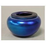 Signed Robert iridescent blue and purple art