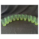 Lot of 10 vintage glow glasses