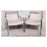 Pair of Kettal Net aluminum & polyester rope arm