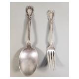 Pair of Gorham Chantilly sterling silver fork,