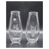 Pair of signed Sven Palmqvist for Orrefors