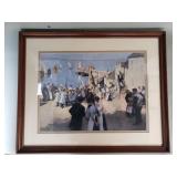Framed print of "Gala Day at Newlyn"