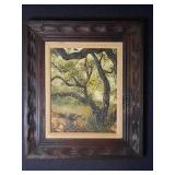Vintage textured oil on canvas hand painted