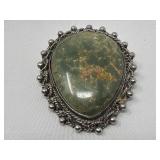 Vintage turquoise and silver brooch