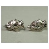 Sterling silver arrowhead form cufflinks