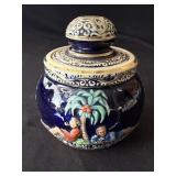 Vintage German ceramic tobacco jar