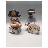 Vintage Metlox Poppet pottery figurines