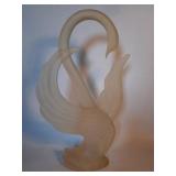 Vintage frosted acrylic/lucite large swan