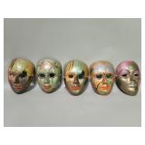 Collection of vintage brass wall maks