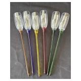 Lot of 6 glass champagne flutes