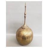 Vintage brass lidded ginger jar