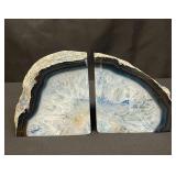 Pair of agate geode bookends