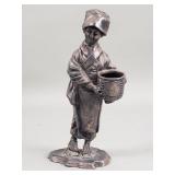 Antique Asian silver plate figurine