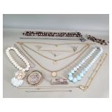 Costume jewelry necklaces, bracelets, pendants,
