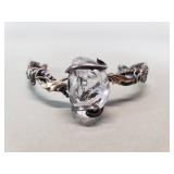 14k gold and silver twisted twig bracelet with