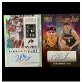 Tyler Bey & Kevin Huerter autographed rookie cards