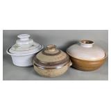 3 vintage Studio pottery, that are used as