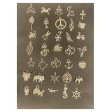 Group of silver tone charms