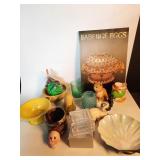Vintage items: Dorothy Thrope, Kermit mug, Faberge